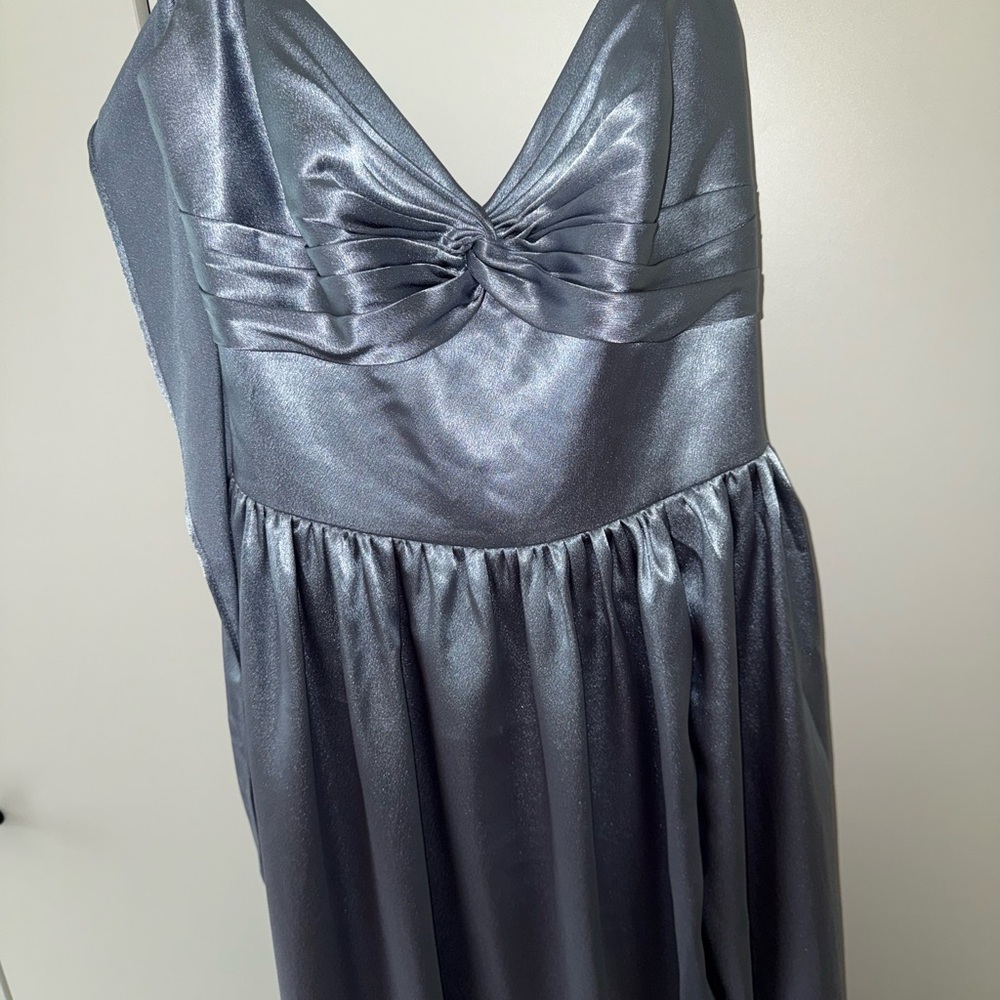 Azazie Blue Backless Dress - Picture 5 of 7